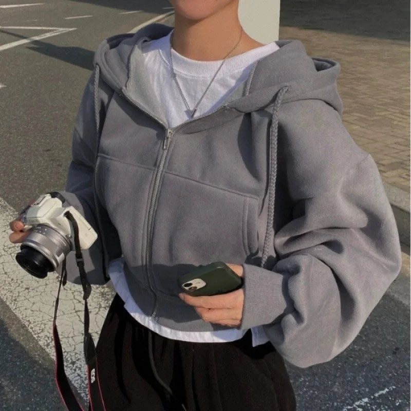 2024 Spring Autumn New Insfleece-lined Versatile Cropped Slims Smooths