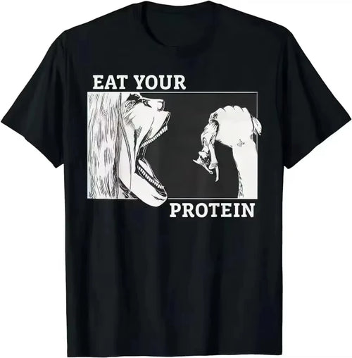 Attack on Titan Eat Your Protein Anime Gym Pump Bodybuilding Fitness